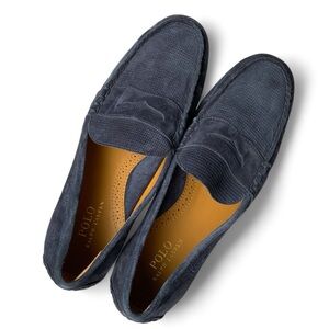 Polo by Ralph Lauren Men's Blue Suede Reynold Size 12 Loafers